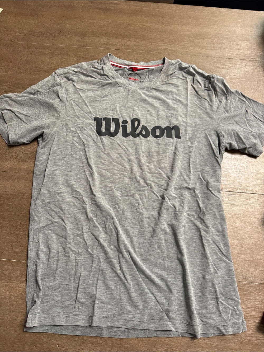 Wilson Light Gray Short Sleeve T-Shirt with Dark Gray Logo